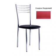 Стул обеденный AMF Art Metal Furniture Олли хром к/з Скаден бордовый/хром