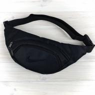 Мужская поясная сумка Nike Бананка 34х14 см Черная Реплика (5955)