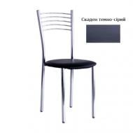 Стул обеденный AMF Art Metal Furniture Олли хром к/з Скаден темно-серый/хром