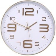 Часы настенные ROSS белый с золотым 30.5 см.