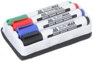 Набор 4 маркеры и губка для магнитных досок BM.8800 Buromax