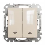 Вимикач для жалюзі для жалюзі двоклавішний Schneider Electric Sedna Design без підсвітки кремовий SDD112104