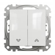 Вимикач для жалюзі для жалюзі двоклавішний Schneider Electric Sedna Design без підсвітки білий SDD111104