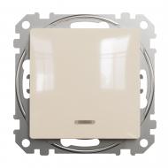 Выключатель одноклавишный одноклавишный Schneider Electric Sedna Design с подсветкой кремовый SDD112101L