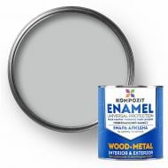 Емаль Kompozit алкідна ПФ-115 сріблястий глянець 0,8 кг