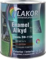 Эмаль Lakor алкидная ПФ-115К изумрудный глянец 2,8 кг