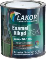 Эмаль Lakor алкидная ПФ-115К светло-серый глянец 2,8 кг