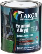 Эмаль Lakor алкидная ПФ-115К красный глянец 2,8 кг