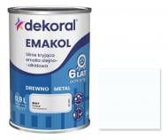 Эмаль алкидная Dekoral Эмаколь белый мат 0,9 л