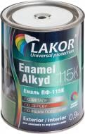 Эмаль Lakor алкидная ПФ-115К черний глянец 0,9 кг