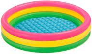 Бассейн Intex 57412 круг, 4 кольца, закат солнца, 114-26 см.