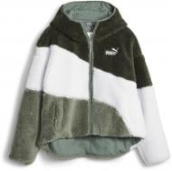 Куртка жіноча Puma BIG CAT HOODED SHERPA JACKET 67537031 р.XS зелена