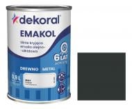 Емаль алкідна Dekoral Емаколь чорний мат 0,9 л