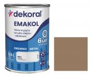 Эмаль алкидная Dekoral Эмаколь светлый кофе глянец 0,9 л