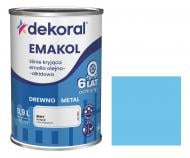 Эмаль алкидная Dekoral Эмаколь лазурный светлый глянец 0,9 л 0,31 кг