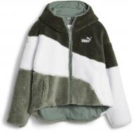 Куртка женская Puma BIG CAT HOODED SHERPA JACKET 67537031 р.L зеленая