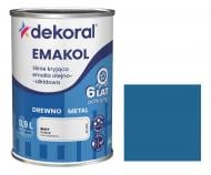 Эмаль алкидная Dekoral Эмаколь RAL 5010 лазурный глянец 0,9 л 1,31 кг
