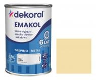 Эмаль алкидная Dekoral Эмаколь слоновая кость глянец 0,9 л 1,31 кг Эмаль алкидная Dekoral Эмаколь слоновая кость глянец 0,9 л 1,31 кг