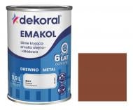 Эмаль алкидная Dekoral Эмаколь ореховый средний глянец 0,9 л