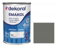 Эмаль алкидная Dekoral Эмаколь серый светлый глянец 0,9 л