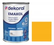 Емаль алкідна Dekoral Емаколь жовтий глянець 0,9 л 1,31 кг