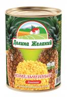 Ананас консервований Долина желаний подрібнений у власному соку 580 мл 540 г