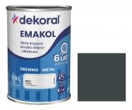 Емаль алкідна Dekoral Емаколь антрацит глянець 0,9 л