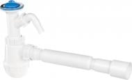 Сифон для кухонной мойки Ani Plast 1 1/2 "x40 с отводом для стиральной машины и гибкой трубой 40x40 / 50, A2015EPEU