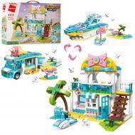 Конструктор Qman 4804 3в1 трансформер (база отдыха+транспорт) ODT112608