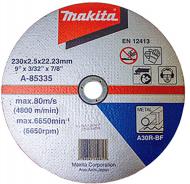 Круг отрезной Makita 230x2,5x22,2 мм A-85335