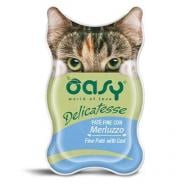 Корм влажный для котов OASY деликатес с треской 85 г