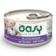 Корм вологий для котів OASY паштет з індичкою 1 кг