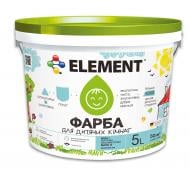 Краска акриловая водоэмульсионная Element для детских комнат шелковистый мат белый 5 л