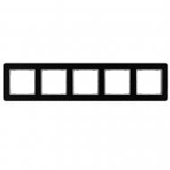 Рамка пятиместная Schneider Electric Sedna Elements универсальная черное стекло SDD361805