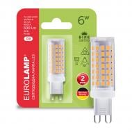 Лампа світлодіодна Eurolamp 6 Вт капсульна прозора G9 220 В LED-G9-0640(220)