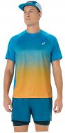 Футболка мужская Asics ROAD FADE SS TOP 2011D512-400 р.XL голубой