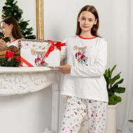 Пижама женская La Nuit Новогодняя р. L белый с красным