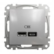 Розетка USB USB Schneider Electric Sedna Design тип A + C 2,4A IP20 алюминий SDD113402