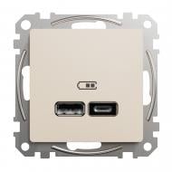 Розетка USB USB Schneider Electric Sedna Design тип A + C 2,4A IP20 кремовый SDD112402
