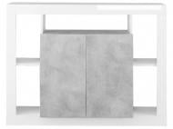 Комод Римини 2 двери белый /белый глянец/бетон