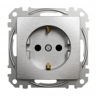 Розетка силовая с заземлением Schneider Electric Sedna Elements IP20 алюминий матированный SDD170022
