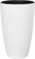 Горщик пластиковий Elho Brussels Diamond round high all-in-1 круглий 63 л (185954) білий