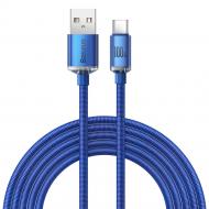 Кабель BASEUS Crystal Shine Series Fast Charging Data Cable USB to Type-C 100W Blue 2 м Blue (CAJY000503)