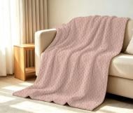 Плед Sherpa Jacquard Boucle 160x200 см пудровый La Nuit