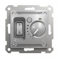 Терморегулятор одноклавишный Schneider Electric Sedna Design без подсветки алюминий SDD113507