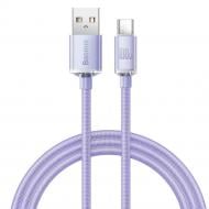 Кабель BASEUS Crystal Shine Series Fast Charging Data Cable USB to Type-C 100W 1,2 м фиолетовый (CAJY000405)