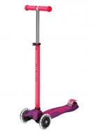 Самокат 3-колесный MICRO "Maxi Deluxe Neon LED" , до 50 кг розовый MMD233