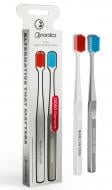 Набор зубных щеток Nordics Биоразлагаемых Premium 12000 Ultra Soft белая/серая мягкая 2 шт.