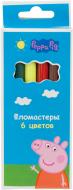 Фломастери Peppa Pig 6 шт. Росмен Фломастери Peppa Pig 6 шт. Росмен