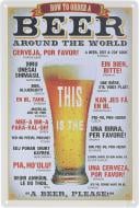 Табличка жестяная печатная Beer world 30x20 см разноцветный Табличка жестяная печатная Beer world 30x20 см разноцветный